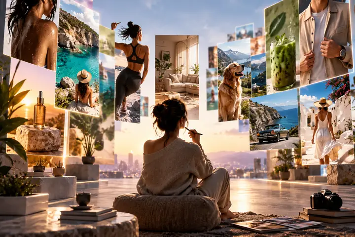 A refined advertising concept alongside a clear visual review of its design elements.